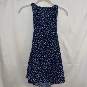 SHEIN PETITE Ditsy Floral Crisscross Tie Backless Cami Dress